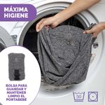 Portabebés Híbrido Tipo Fular ComfyFit Evolution de Tela Suave para 3.5 a 15 Kg Color Gris