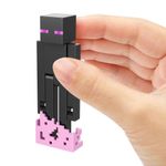 Figura de Acción Minecraft Enderman con Bloque de Césped y Perla de Ender
