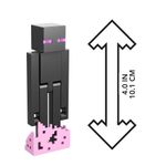 Figura de Acción Minecraft Enderman con Bloque de Césped y Perla de Ender