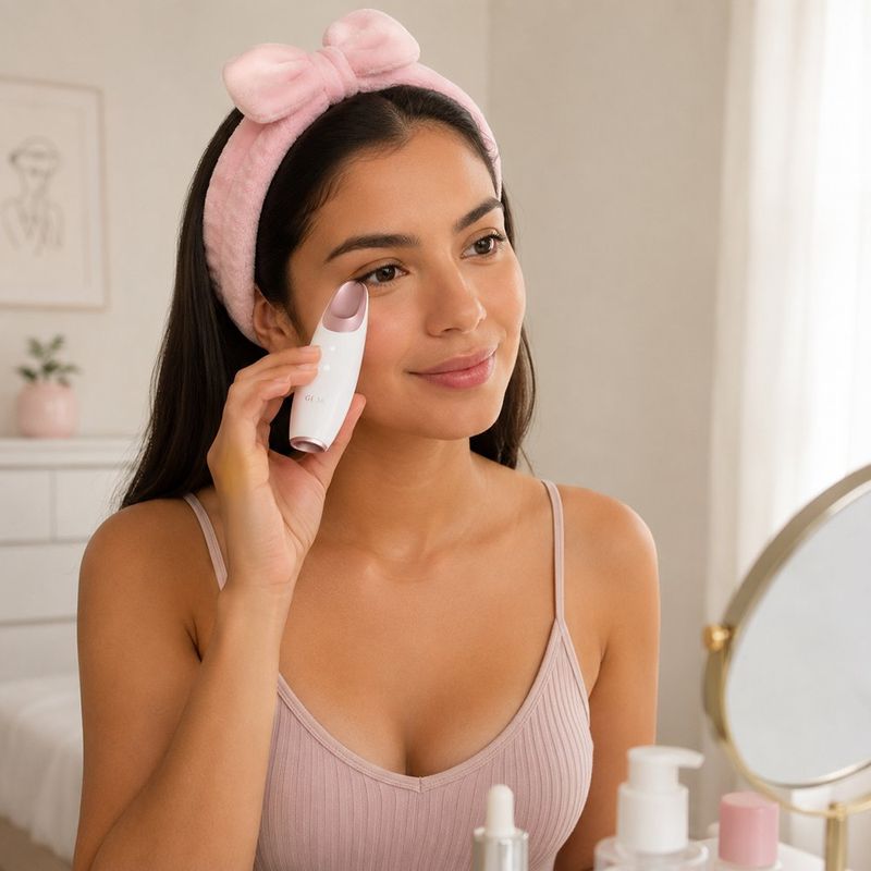 Energizador de Ojos con Función Caliente y Frío 6 en 1 Color Blanco