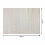 Alfombra de Área Isola Lisa 160 cm x 230 cm Color Beige para Sala y Dormitorio