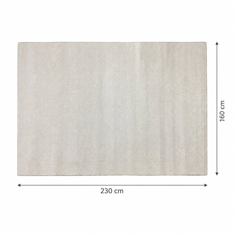 Alfombra de Área Isola Lisa 160 cm x 230 cm Color Beige para Sala y Dormitorio