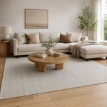 Alfombra de Área Isola Lisa 160 cm x 230 cm Color Beige para Sala y Dormitorio