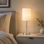 Lámpara de Mesa con Acabado de Níquel Satinado de 40W