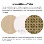 Escritorio con Repisa Superior y Arco Reversible de MDF Blanco y Beige 90 x 53 x 107 cm