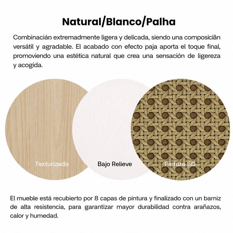 Escritorio con Repisa Superior y Arco Reversible de MDF Blanco y Beige 90 x 53 x 107 cm