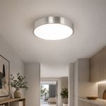 Plafón LED de 24 W 3CCT con Acabado Níquel Satinado