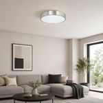 Plafón LED de 24 W 3CCT con Acabado Níquel Satinado