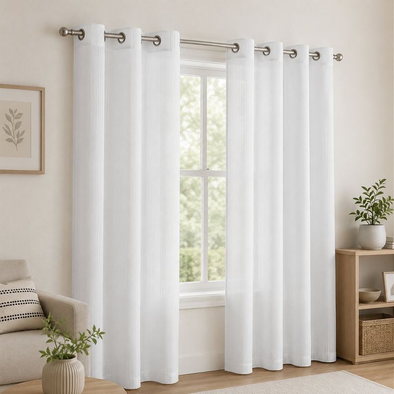 Cortina 135 x 240 Cm Livorno Color Blanco