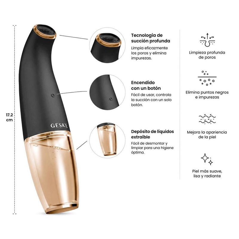 Limpiador Facial Aqua Stream 8 en 1 Color Negro