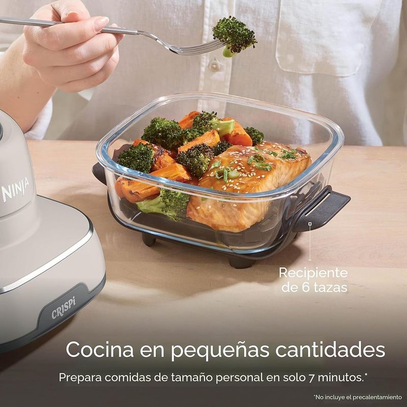 Freidora de Aire Portátil Ninja CRISPi 4 en 1 con Recipientes de Vidrio