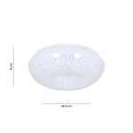 Plafón Led Color Blanco Redondo con Diseño Decorativo de 12 W 2CCT