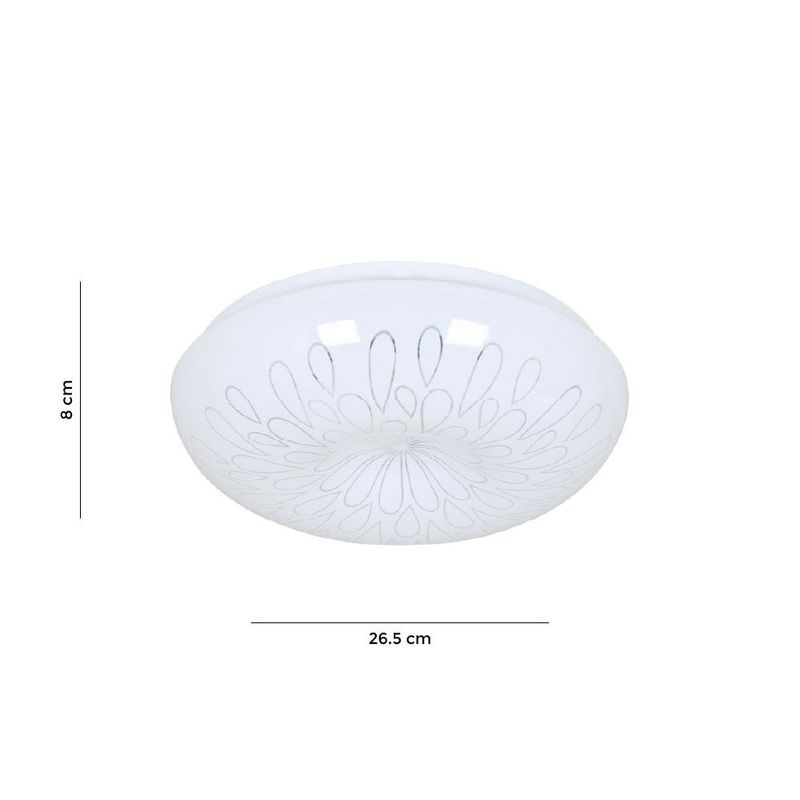 Plafón Led Color Blanco Redondo con Diseño Decorativo de 12 W 2CCT