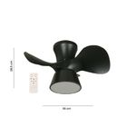 Ventilador de Techo Color Negro con Control Remoto de 22 Plg
