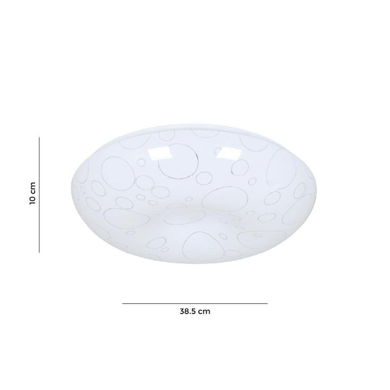 Plafón Led Color Blanco Redondo con Diseño de Círculos de 24 W 2CCT