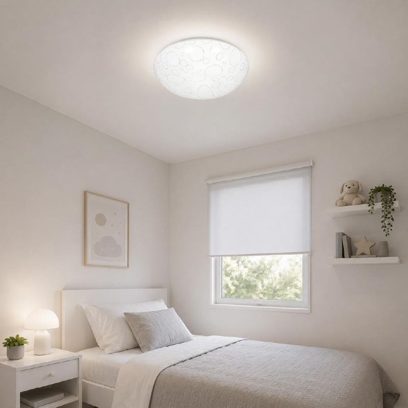 Plafón Led Color Blanco Redondo con Diseño de Círculos de 24 W 2CCT