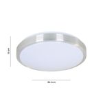 Plafón Led Plateado Redondo de Diseño Minimalista de 24 W CCT