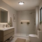 Plafón Led Plateado Redondo de Diseño Minimalista de 24 W CCT