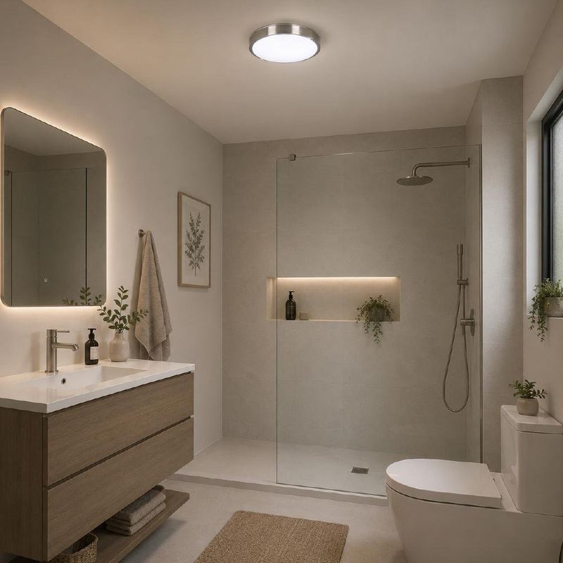Plafón Led Plateado Redondo de Diseño Minimalista de 24 W CCT