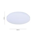Plafón Led Color Blanco Redondo de Diseño Minimalista de 24 W CCT
