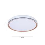 Plafón Led Mirror Color Dorado Redondo de Diseño Moderno de 36 W CCT