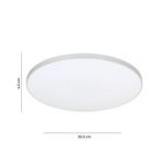 Plafón Led Klasik Color Plateado Redondo de Diseño Minimalista de 24 W CCT