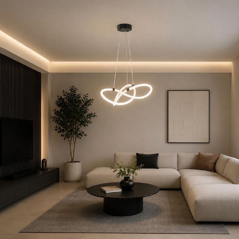 Lámpara de Colgar Led CCT Diseño Tipo Nudo