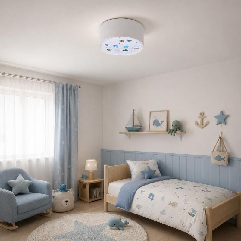 Plafón Infantil con Diseño de Animales Marinos