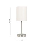 Lámpara de Mesa con Acabado de Níquel Satinado de 40W