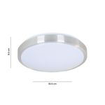 Plafón Led Color Plateado Redondo de Diseño Minimalista de 18 W CCT