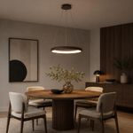Lámpara de Colgar LED Tipo Aro Color Café Luz Neutra