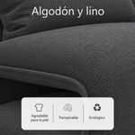 Sillón Sofá Billy Plegable con Almohada de 127 x 65 x 32 cm Gris Oscuro