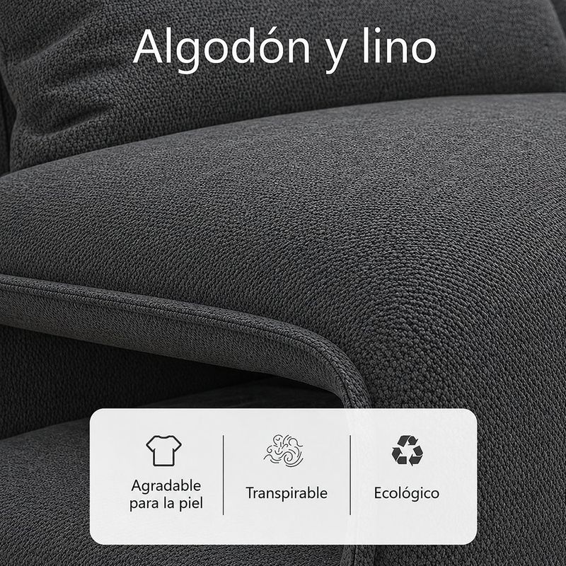 Sillón Sofá Billy Plegable con Almohada de 127 x 65 x 32 cm Gris Oscuro