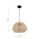 Lámpara de Colgar de Ratán 1 Luz