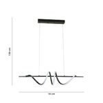 Lámpara Colgante LED de 20W con Diseño Ondulado Luz Cálida 3000K en Acabado Negro