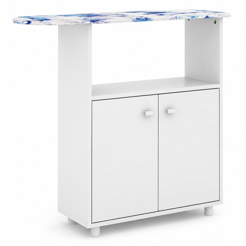 Mueble con Planchador Multifuncional 2 Puertas 100.5 x 30 x 95 Cm Color Blanco