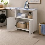 Mueble con Planchador Multifuncional 2 Puertas 100.5 x 30 x 95 Cm Color Blanco