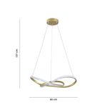 Lámpara de Colgar LED CCT Diseño Tipo Nudo Color Dorado