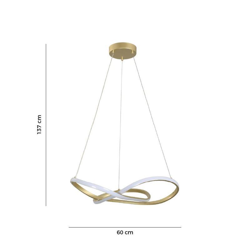 Lámpara de Colgar LED CCT Diseño Tipo Nudo Color Dorado