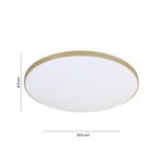 Plafón LED Redondo Color Dorado de 24W CCT