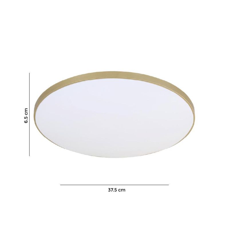 Plafón LED Redondo Color Dorado de 24W CCT
