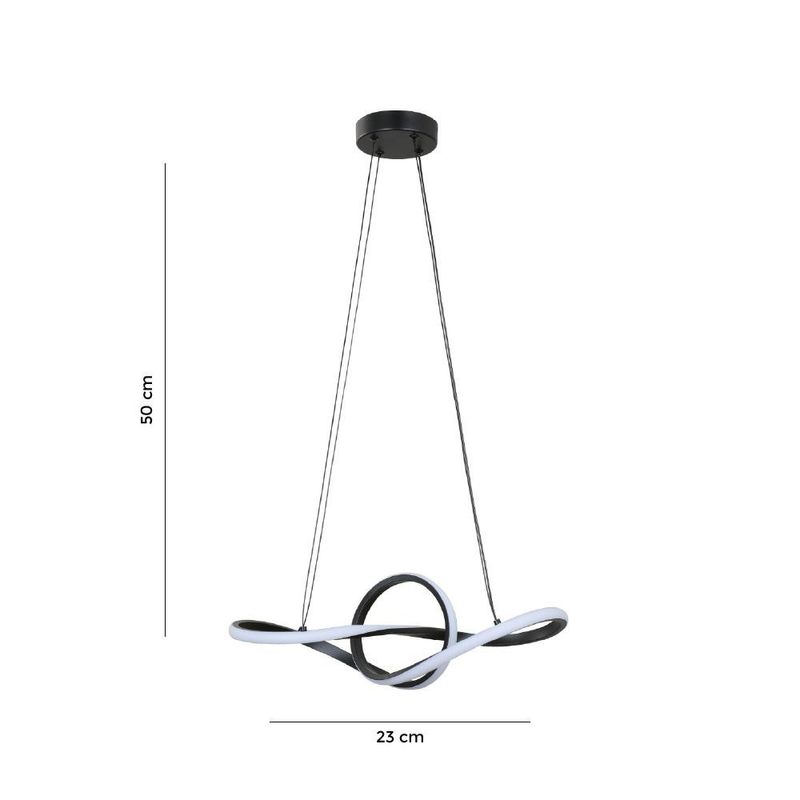 Lámpara de Colgar Led CCT Tipo Nudo Color Negro