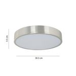 Plafón LED de 24 W 3CCT con Acabado Níquel Satinado