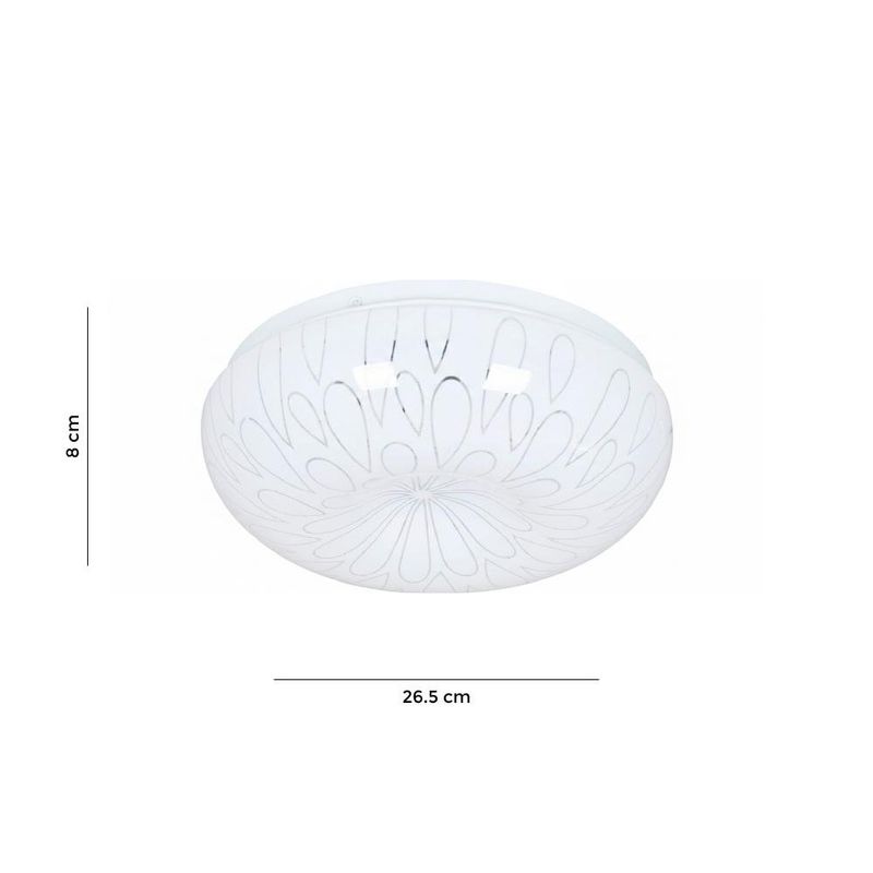 Plafón Led Color Blanco Redondo con Diseño Decorativo de 8 W 2CCT