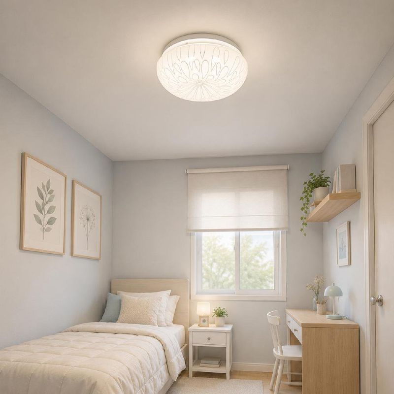 Plafón Led Color Blanco Redondo con Diseño Decorativo de 8 W 2CCT