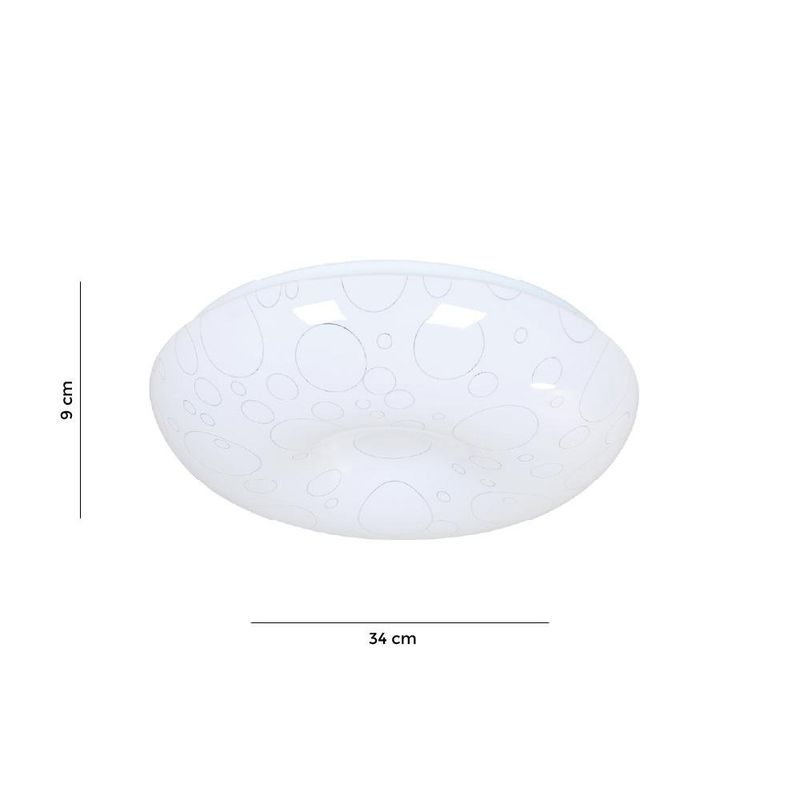 Plafón Led Color Blanco Redondo con Diseño de Círculos de 18 W 2CCT