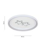 Plafón Led CCT Redondo con Diseño de Estrellas Gris