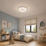 Plafón Led CCT Redondo con Diseño de Estrellas Gris