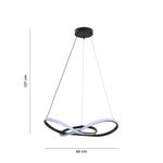 Lámpara de Colgar LED CCT Diseño Tipo Nudo Color Negro