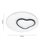 Plafón LED Infantil Corazón con Luz Integrada en Color Blanco